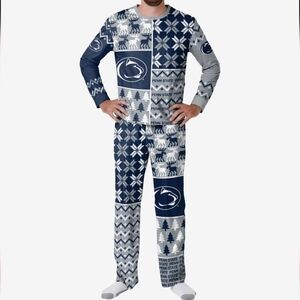 Penn State NCAA Nittany Lions Mens Busy Block Family Holiday Pajamas Size XL